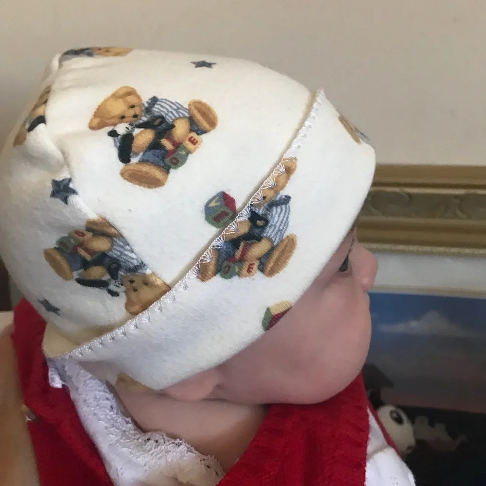 Rare Vintage Handmade Teddy Bear Beanie Cap